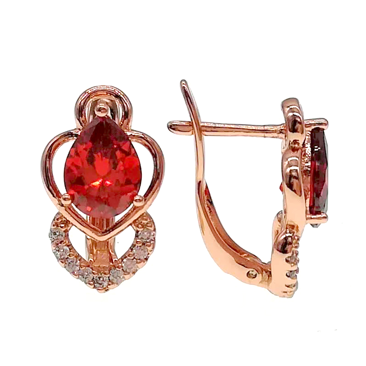Серьги Xuping из медицинского золота, красные и белые фианиты, позолота PO , 24232
Серьги Xuping из медицинского золота, красные и белые фианиты, позолота PO , 24232