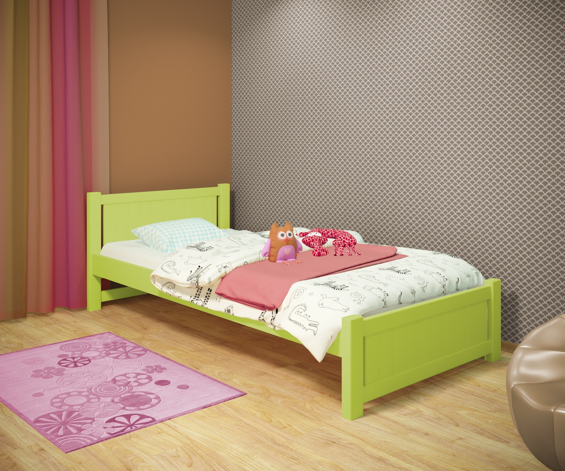 Кровать односпальная RainbowDream Лимонти 80х160 см зеленый массив ольхи, без ящиков
Кровать односпальная RainbowDream Лимонти 80х160 см зеленый массив ольхи, без ящиков
