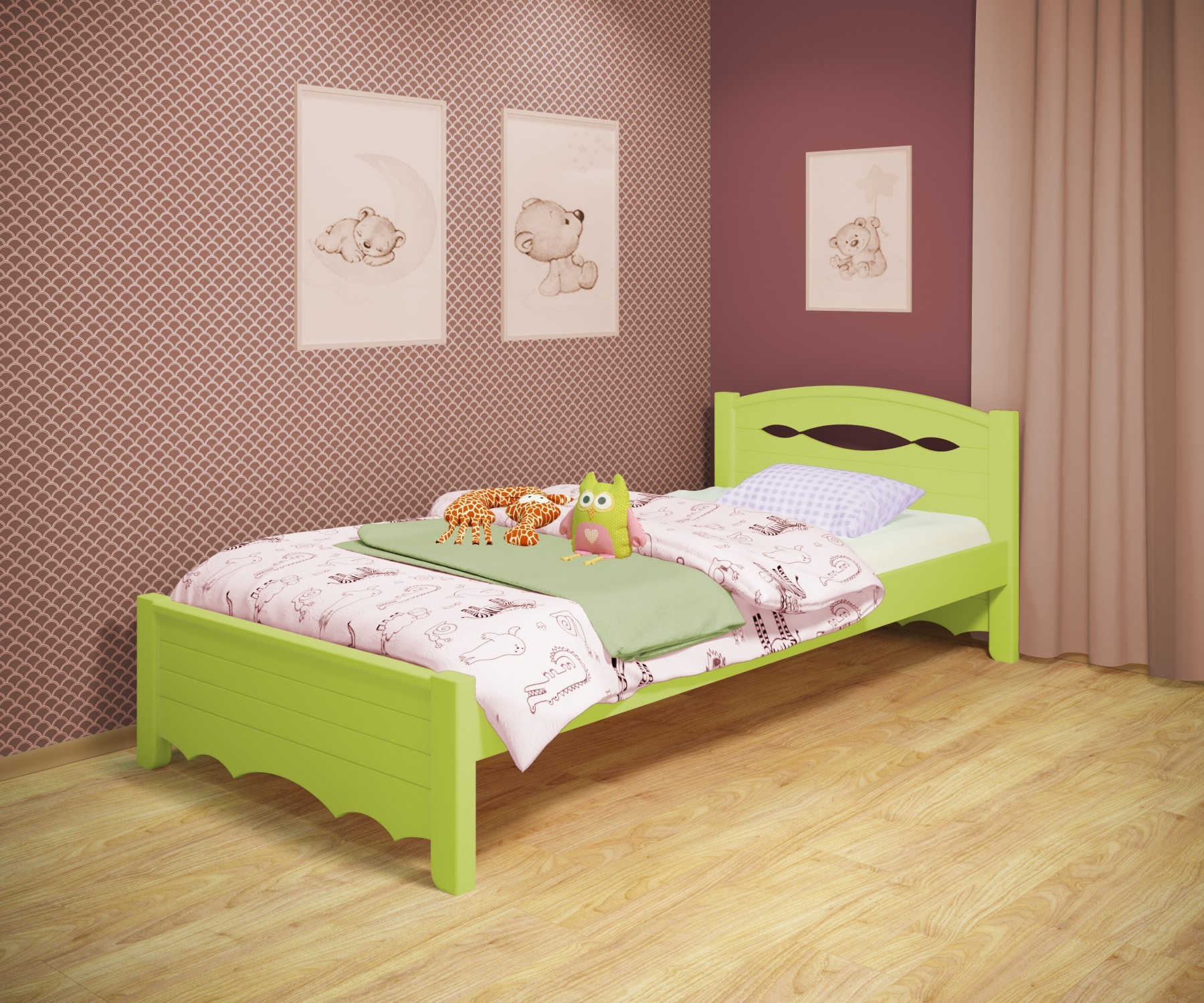 Кровать односпальная RainbowDream Новус 80х180 см зеленый массив ольхи, без ящиков
Кровать односпальная RainbowDream Новус 80х180 см зеленый массив ольхи, без ящиков