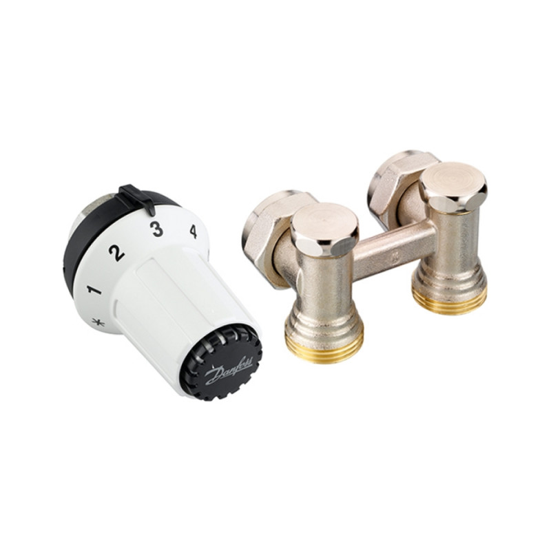 Комплект Для Подключения Стальных Радиаторов Danfoss Ras-Ck+Rlv-Ks, Заднее Подключение (013G5276)