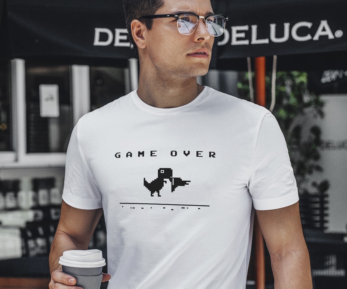 Футболка мужская белая с принтом "Google T-Rex - Game Over", размер . TM WallZoo, Футболка мужская белая с принтом "Google T-Rex - Game Over", размер S. TM WallZoo
Футболка мужская белая с принтом "Google T-Rex - Game Over", размер . TM WallZoo, Футболка мужская белая с принтом "Google T-Rex - Game Over", размер S. TM WallZoo