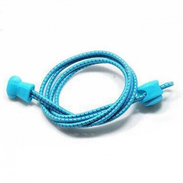 Шнурки (быстрые, ленивые) эластичные круглые со светоотражающей нитью ,100см/3мм, пара Firepower Голубые 
Шнурки (быстрые, ленивые) эластичные круглые со светоотражающей нитью ,100см/3мм, пара Firepower Голубые