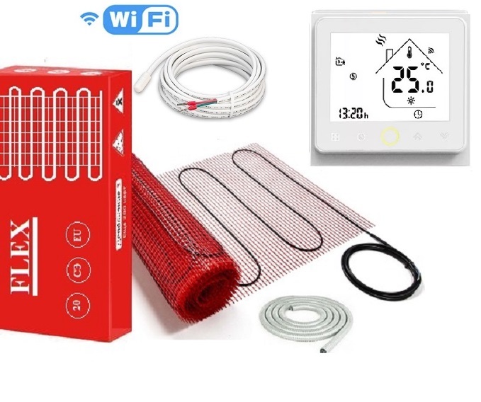 Теплый пол FLEX EHM двухжильный мат 1750 Вт 10 м2 с программируемым сенсорным терморегулятором с функцией WI-FI в комплекте
Теплый пол FLEX EHM двухжильный мат 1750 Вт 10 м2 с программируемым сенсорным терморегулятором с функцией WI-FI в комплекте