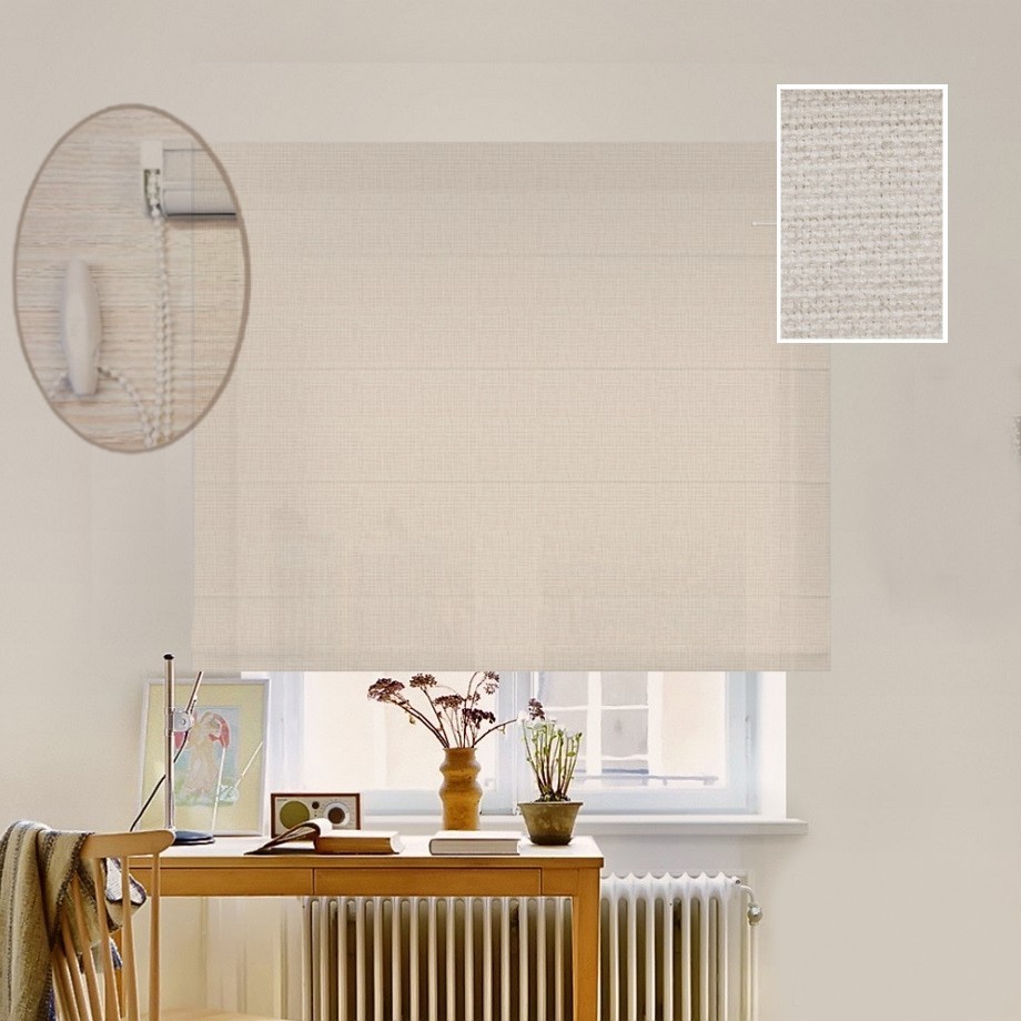 Римская штора система Lux Coullise InHt Рогожка Skyline 41 Белый Песок 170х160 см 
Римская штора система Lux Coullise InHt Рогожка Skyline 41 Белый Песок 170х160 см