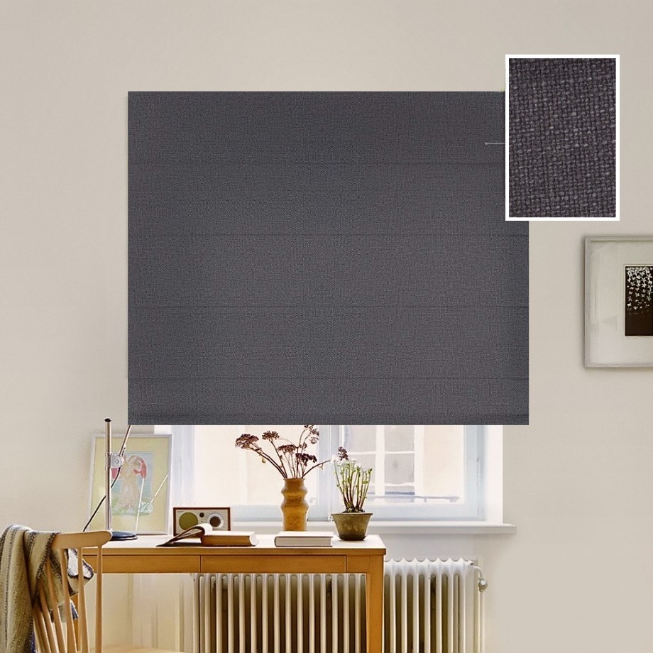 Римская штора система Classic InHt Рогожка Premium 498 Антрацит 50х160 см
Римская штора система Classic InHt Рогожка Premium 498 Антрацит 50х160 см