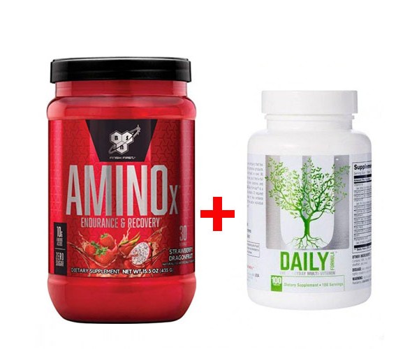 Комплект Аминокислота BSN Amino X 435 г Клубника-Драконий фрукт + Витамины Universal Nutrition Daily Formula 100 таб (558146)
Комплект Аминокислота BSN Amino X 435 г Клубника-Драконий фрукт + Витамины Universal Nutrition Daily Formula 100 таб (558146)