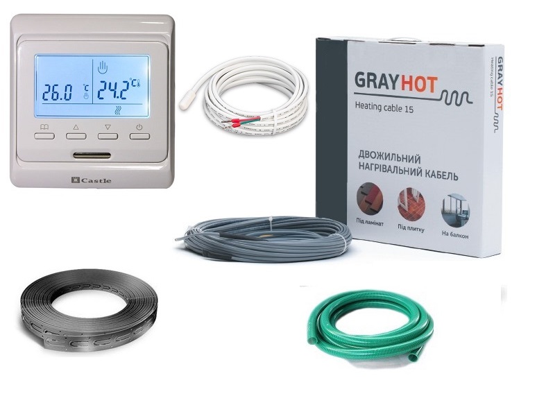 Тонкий нагрівальний двожильний кабель під плитку Gray Hot Heating 34м. 498Вт в комплекті з прогромованим терморегулятором
Тонкий нагрівальний двожильний кабель під плитку Gray Hot Heating 34м. 498Вт в комплекті з прогромованим терморегулятором