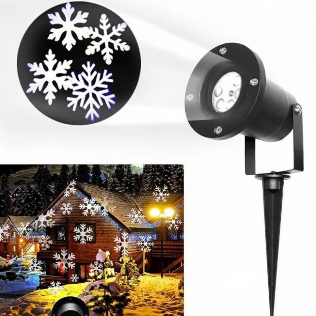Лазерный проектор белые снежинки для улицы и помещений Snowflake Light Star Shower
Лазерный проектор белые снежинки для улицы и помещений Snowflake Light Star Shower