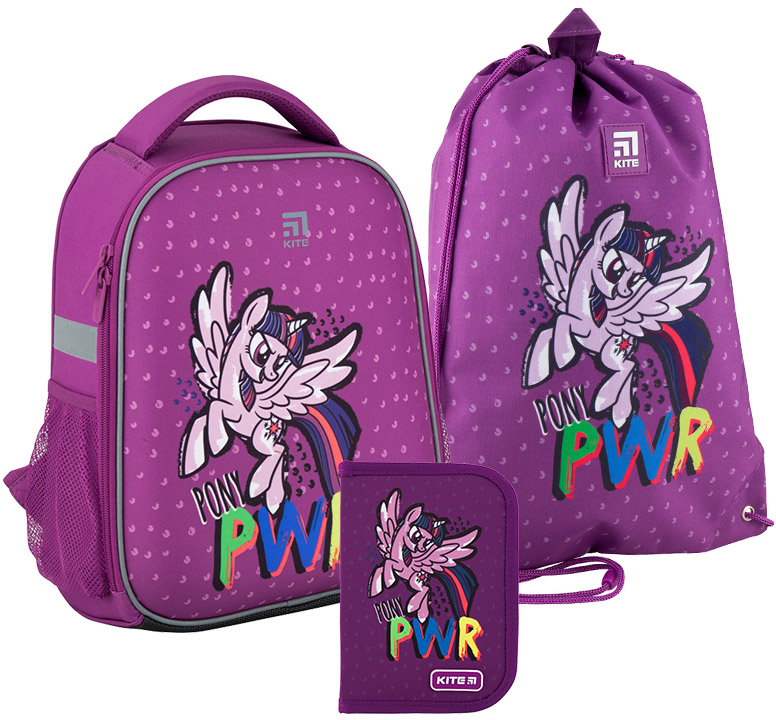 Школьный набор рюкзак + пенал + сумка для обуви Kite Education My Little Pony SET_LP20-555S
Школьный набор рюкзак + пенал + сумка для обуви Kite Education My Little Pony SET_LP20-555S