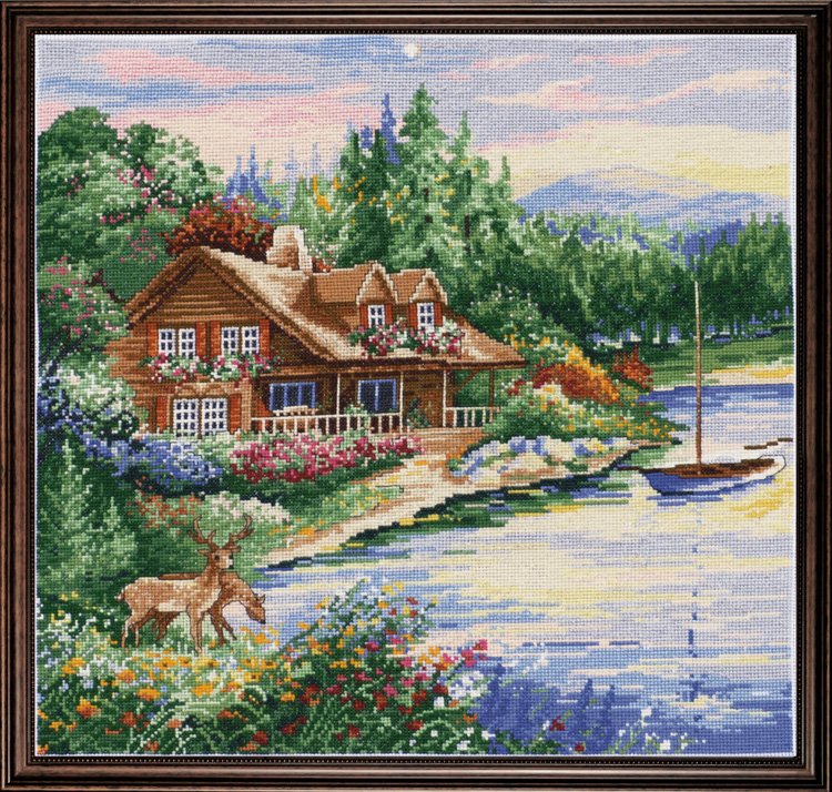 Набір для вишивання хрестиком "Lakeside Cabin//Дім на берегу озера" Design Works dw2767
Набір для вишивання хрестиком "Lakeside Cabin//Дім на берегу озера" Design Works dw2767