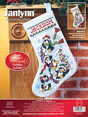 Набір для вишивання хрестиком "Penguin Joy Stocking//Радість пінгвінів" Janlynn 080-0477
Набір для вишивання хрестиком "Penguin Joy Stocking//Радість пінгвінів" Janlynn 080-0477
