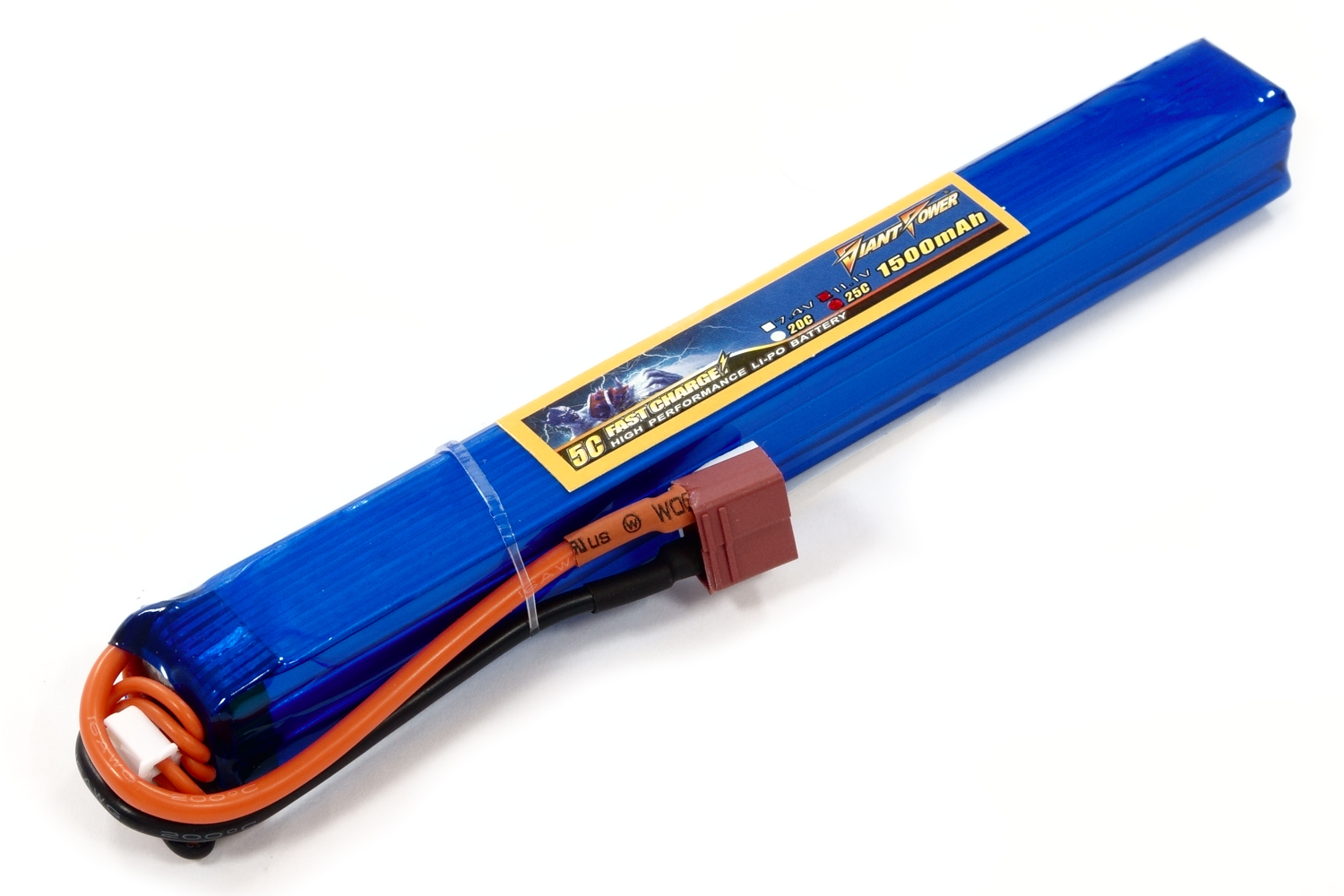 Аккумулятор для страйкбола Giant Power (Dinogy) Li-Pol 11.1V 3S 1500mAh 25C 20х19х167мм T-Plug
Аккумулятор для страйкбола Giant Power (Dinogy) Li-Pol 11.1V 3S 1500mAh 25C 20х19х167мм T-Plug