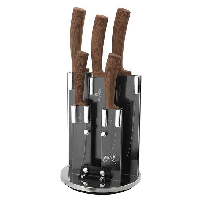 Набор ножей на подставке 6 предметов Berlinger Haus Ebony Rosewood Collection BH 2530
Набор ножей на подставке 6 предметов Berlinger Haus Ebony Rosewood Collection BH 2530
