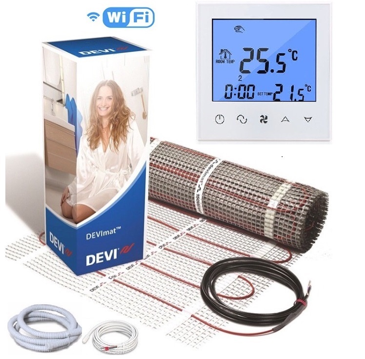 Теплый пол DEVI двухжильный мат DTIR-150 0,5 м2 c программируемым сенсорным WiFi White терморегулятором в комплекте
Теплый пол DEVI двухжильный мат DTIR-150 0,5 м2 c программируемым сенсорным WiFi White терморегулятором в комплекте