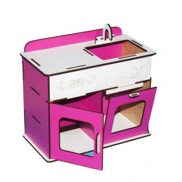 Кухня для кукол (бело-розовая) Б2
Кухня для кукол (бело-розовая) Б2