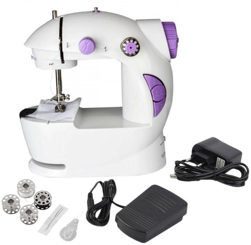 Швейная мини машинка портативная Mini Sewing Machine SM 201A 4 в 1 с