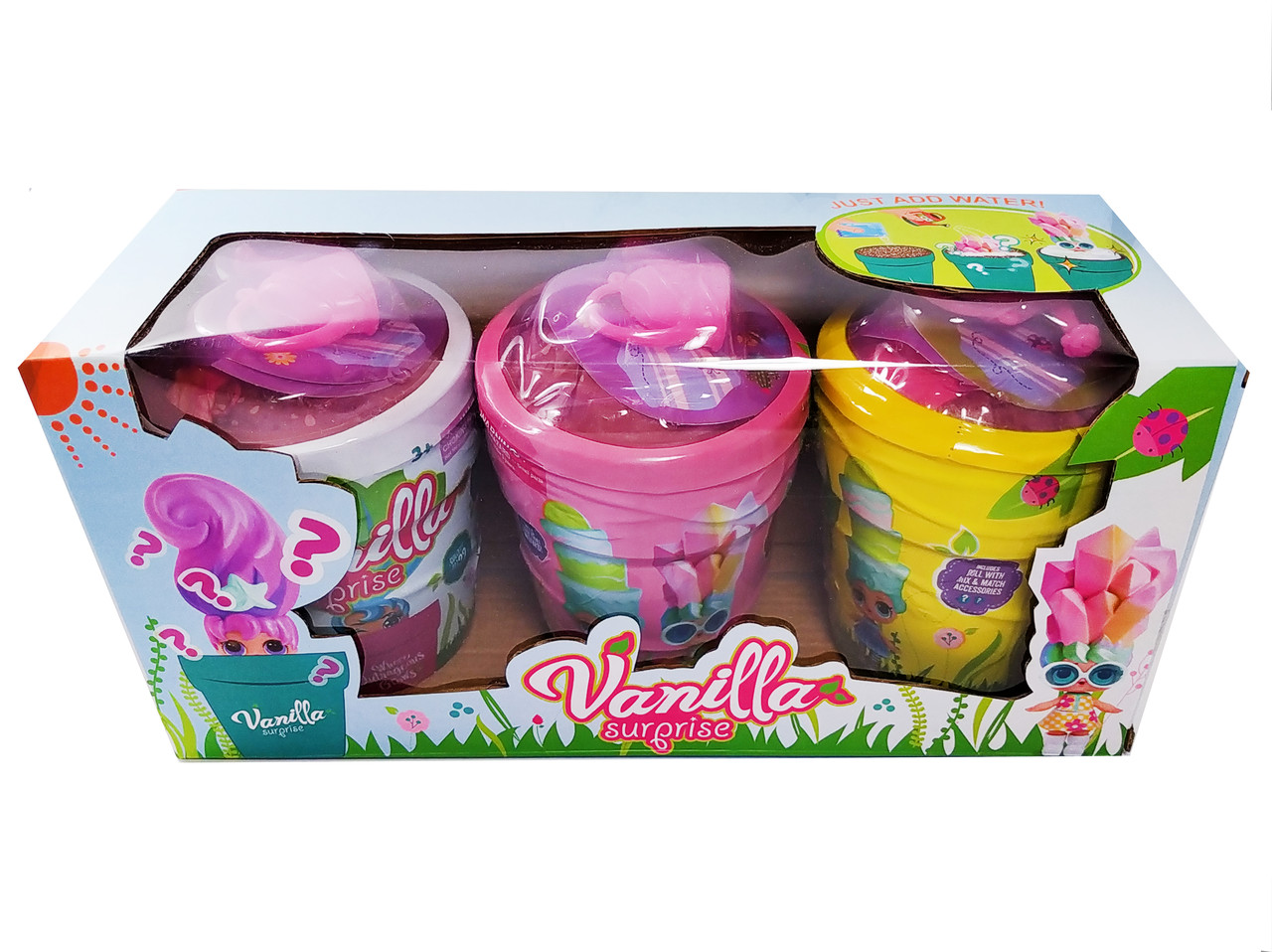 Набор кукол "Vanilla Surprise" кукла сюрприз в цветочном горшке 3шт. (белый, розовый, желтый)
Набор кукол "Vanilla Surprise" кукла сюрприз в цветочном горшке 3шт. (белый, розовый, желтый)