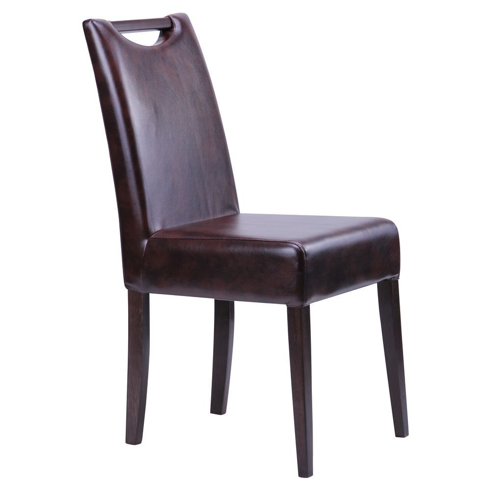 Стул для кафе, бара, кухни, ресторана Вега дерево орех темный/экокожа Мадрас дк Браун темно-коричневый цвет AMF 
Стул для кафе, бара, кухни, ресторана Вега дерево орех темный/экокожа Мадрас дк Браун темно-коричневый цвет AMF