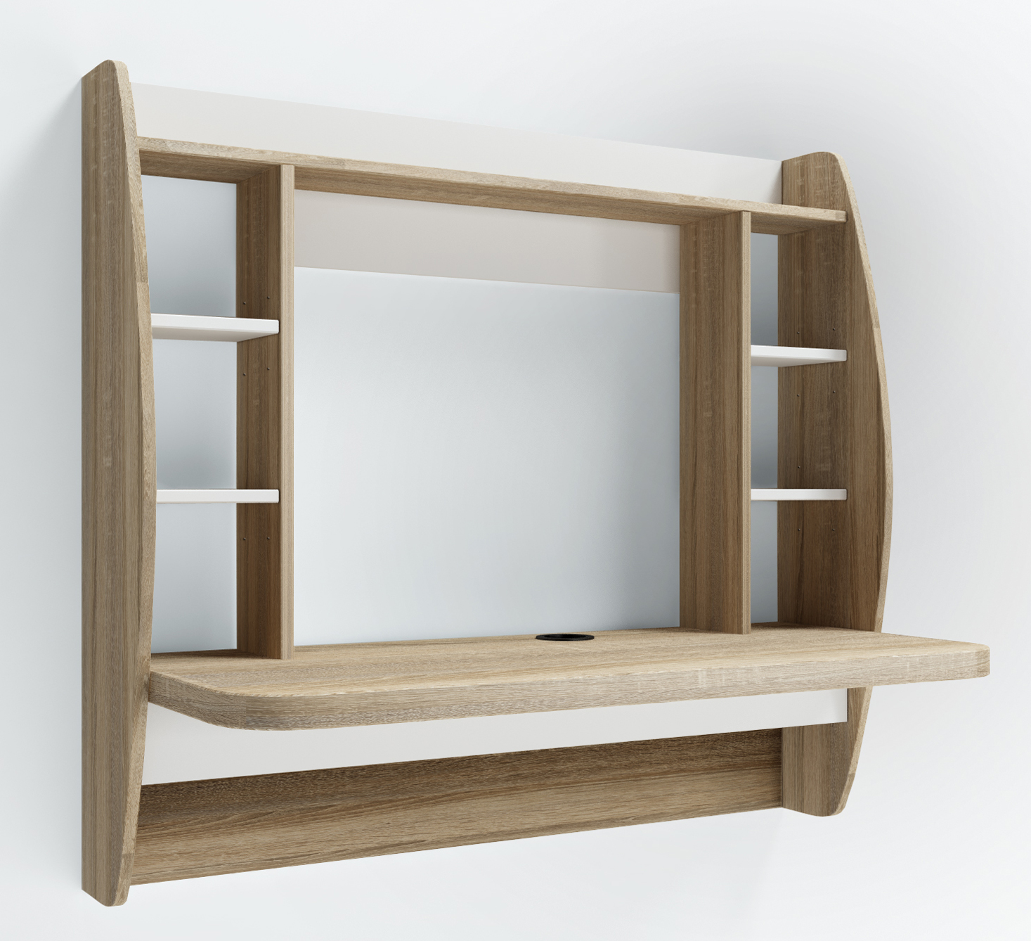 Навесной компьютерный стол в детскую, офис из ЛДСП Comfy Home AirTable - I WT Zeus цвет сонома/белый
Навесной компьютерный стол в детскую, офис из ЛДСП Comfy Home AirTable - I WT Zeus цвет сонома/белый