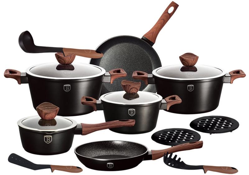 Набор кухонной посуды 15 предметов Berlinger Haus Ebony Rosewood с индукционным дном и мраморным антипригарным покрытием (BH-1537N)
Набор кухонной посуды 15 предметов Berlinger Haus Ebony Rosewood с индукционным дном и мраморным антипригарным покрытием (BH-1537N)