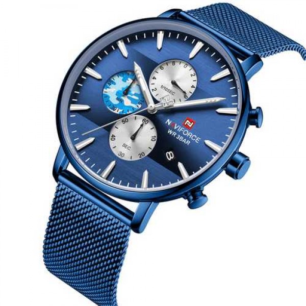 Мужские кварцевые часы Naviforce Blue наручные классические на стальном браслете + коробка (1096-0006)
Мужские кварцевые часы Naviforce Blue наручные классические на стальном браслете + коробка (1096-0006)