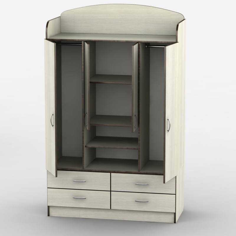 Шкаф четырехдверный распашной в спальню из ДСП Кромка ПВХ ШДУ-3 Классик Тиса Мебель Белый
Шкаф четырехдверный распашной в спальню из ДСП Кромка ПВХ ШДУ-3 Классик Тиса Мебель Белый