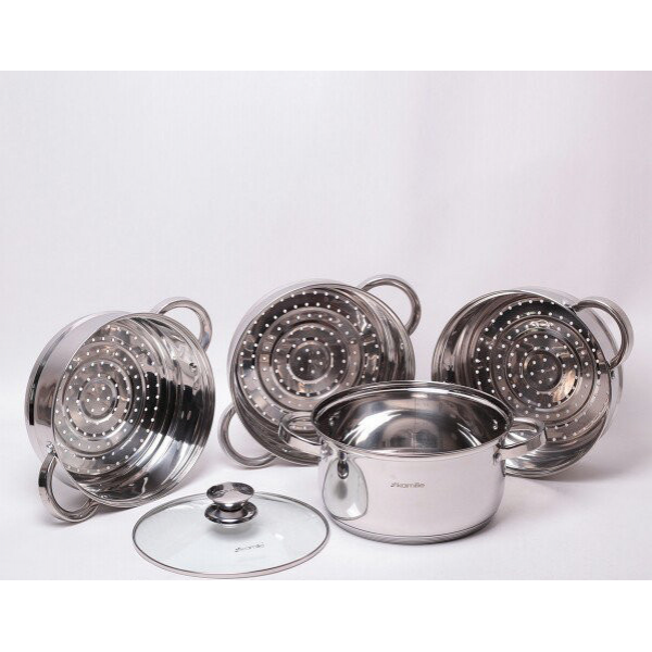 Четырехуровневая пароварка из нержавеющей стали на 4.3 л Kamille KM-5813
Четырехуровневая пароварка из нержавеющей стали на 4.3 л Kamille KM-5813