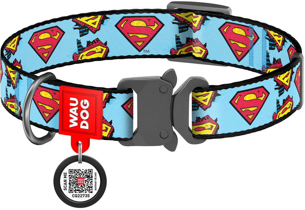Ошейник для собак нейлоновый Collar WAUDOG Nylon c QR паспортом, рисунок "Супермен", металлическая пряжка-фастекс, L, Ш 25 мм, Дл 31-49 см (0025-2005)
Ошейник для собак нейлоновый Collar WAUDOG Nylon c QR паспортом, рисунок "Супермен", металлическая пряжка-фастекс, L, Ш 25 мм, Дл 31-49 см (0025-2005)