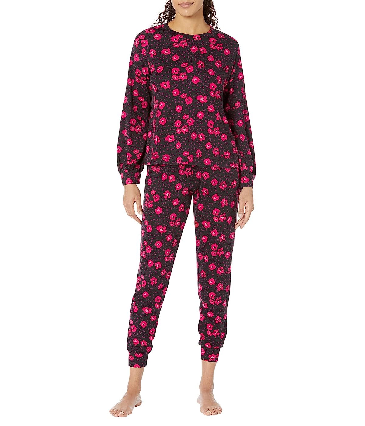 Sanctuary Long Sleeve Popover And Joggers Pj Set Dotted Floral