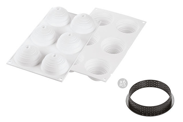Набор форм для тарталеток Silikomart Kit Tarte Ring Montblanc 36.9х21х4.2см/636мл + 6 колец (KIT TARTE RING MONTBLANC)
Набор форм для тарталеток Silikomart Kit Tarte Ring Montblanc 36.9х21х4.2см/636мл + 6 колец (KIT TARTE RING MONTBLANC)