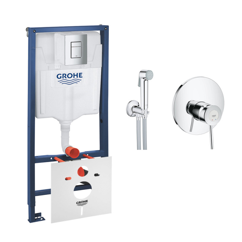 Комплект Grohe Инсталляция Rapid Sl 38772001 + Набор Для Гигиенического Душа Со Смесителем Bauclassic 2904800S
Комплект Grohe Инсталляция Rapid Sl 38772001 + Набор Для Гигиенического Душа Со Смесителем Bauclassic 2904800S
