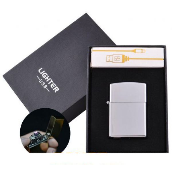 Электроимпульсная зажигалка в подарочной упаковке Lighter (Двойная молния, USB) Silver
Электроимпульсная зажигалка в подарочной упаковке Lighter (Двойная молния, USB) Silver