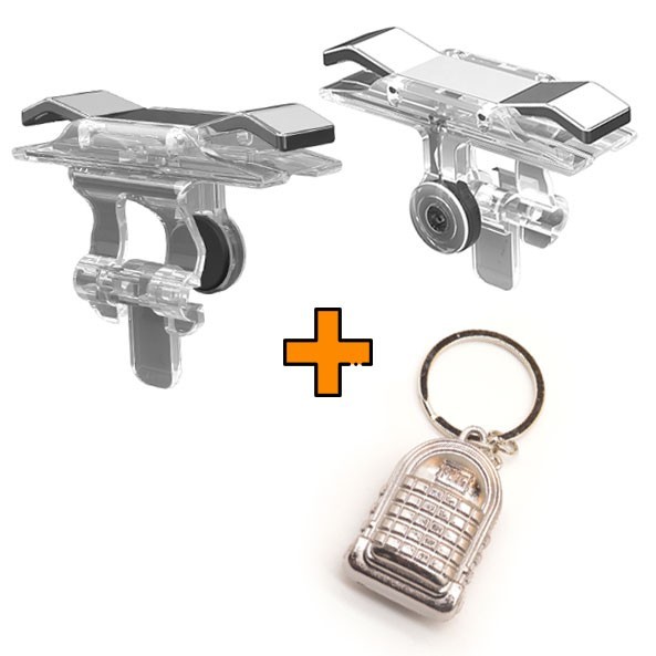 Игровые контроллеры Marpiel E9 Silver (геймпад триггеры курки для смартфона для PUBG) + брелок рюкзак 3 уровня
Игровые контроллеры Marpiel E9 Silver (геймпад триггеры курки для смартфона для PUBG) + брелок рюкзак 3 уровня