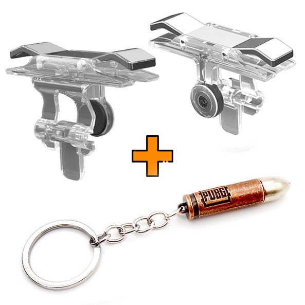 Игровые контроллеры Marpiel E9 Silver (геймпад триггеры курки для смартфона для PUBG) + брелок патрон 9 mm
Игровые контроллеры Marpiel E9 Silver (геймпад триггеры курки для смартфона для PUBG) + брелок патрон 9 mm