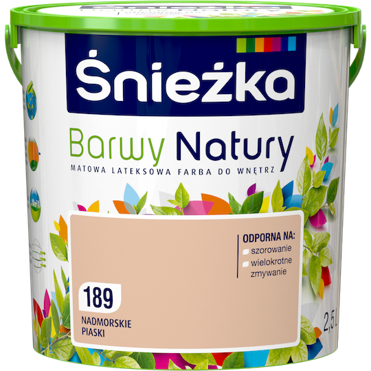 Матовая латексная краска для интерьеров Sniezka Barwy Natury 189Т Песочный МОРСКИЕ ПЕСКИ 2.5л
Матовая латексная краска для интерьеров Sniezka Barwy Natury 189Т Песочный МОРСКИЕ ПЕСКИ 2.5л