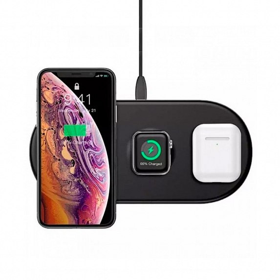 Беспроводное зарядное устройство Baseus 18 W 3 in 1 - Phone + Watch +Pods (WX3IN1-C01) Black
Беспроводное зарядное устройство Baseus 18 W 3 in 1 - Phone + Watch +Pods (WX3IN1-C01) Black