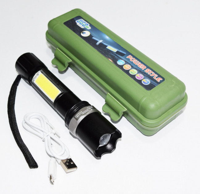 Мощный тактический аккумуляторный LED фонарь USB COP Foustin BL-9626 светодиодный Black
Мощный тактический аккумуляторный LED фонарь USB COP Foustin BL-9626 светодиодный Black
