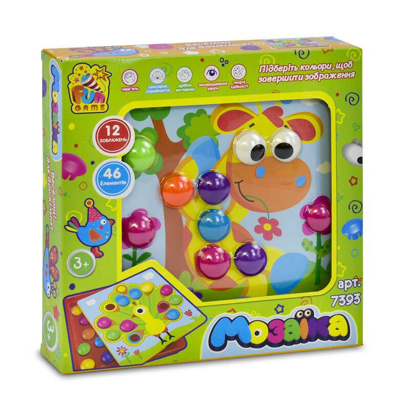 Гр Мозайка 7393 (12) "FUN GAME", 12 платформ с рисунками, 46 элементов, в коробке
Гр Мозайка 7393 (12) "FUN GAME", 12 платформ с рисунками, 46 элементов, в коробке