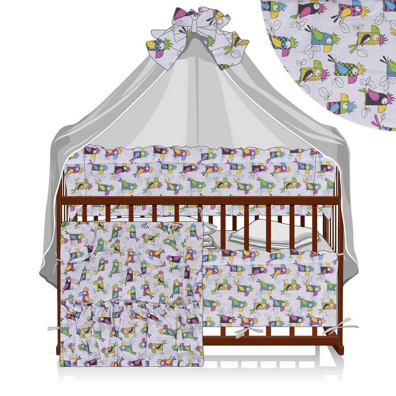 Гр Постельный комплект "Сказочная колыбелька" "6 предметов - ткань бязь" - "Попугаи" - цвет белый ТМ Алекс
Гр Постельный комплект "Сказочная колыбелька" "6 предметов - ткань бязь" - "Попугаи" - цвет белый ТМ Алекс