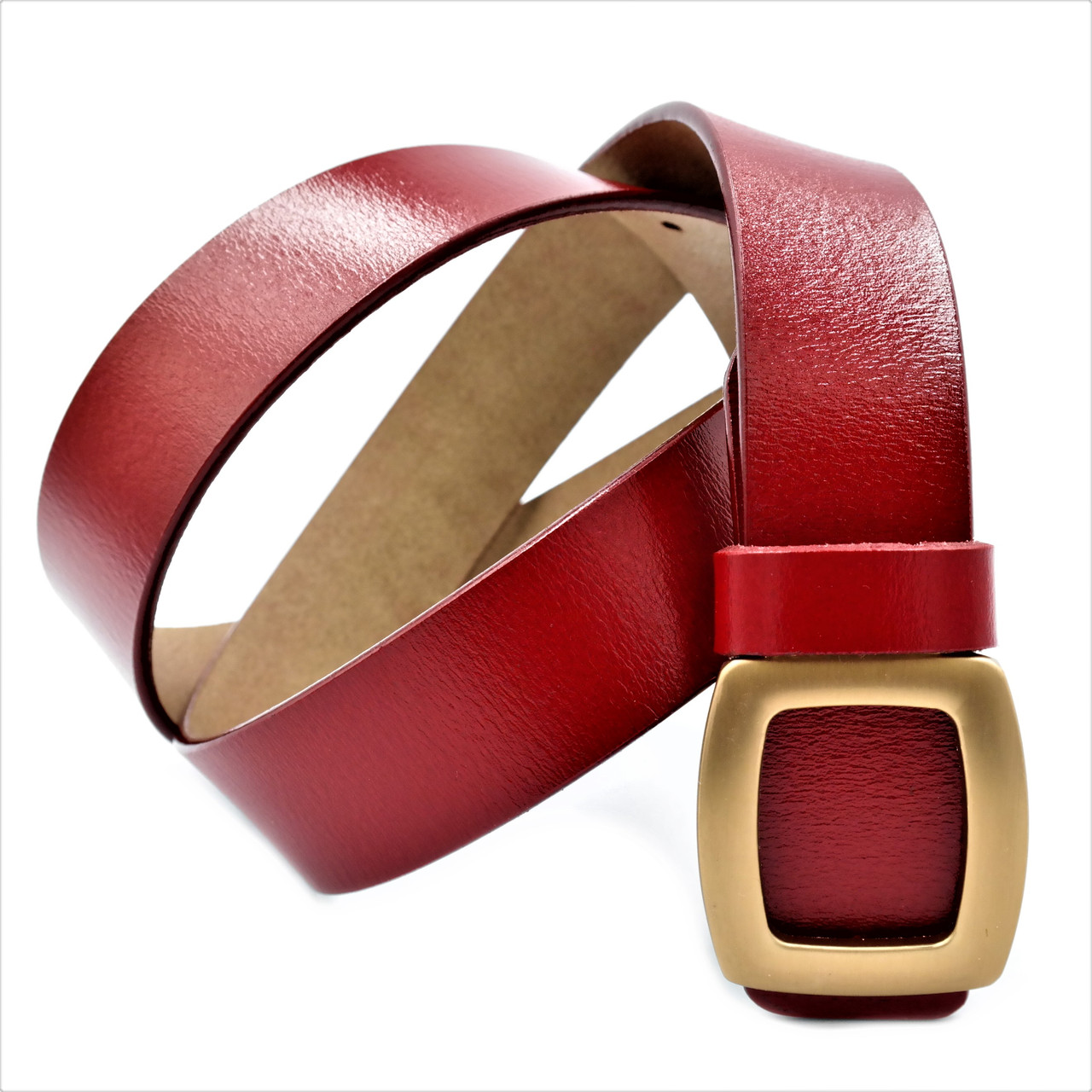 Кожаный ремень женский Weatro 115х3 см Красный
Кожаный ремень женский Weatro 115х3 см Красный