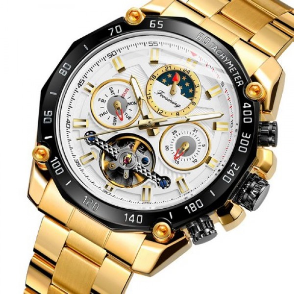Наручные часы Forsining 6913 Gold-Black-White мужские механические + подарочная коробка
Наручные часы Forsining 6913 Gold-Black-White мужские механические + подарочная коробка