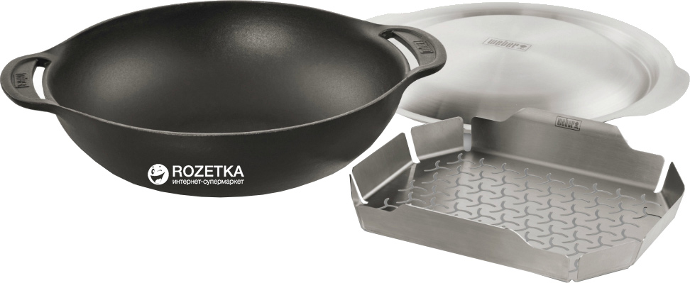 Сковорода-вок с вставкой-пароваркой и крышкой для гриля Weber Gourmet BBQ System (8856)
Сковорода-вок с вставкой-пароваркой и крышкой для гриля Weber Gourmet BBQ System (8856)