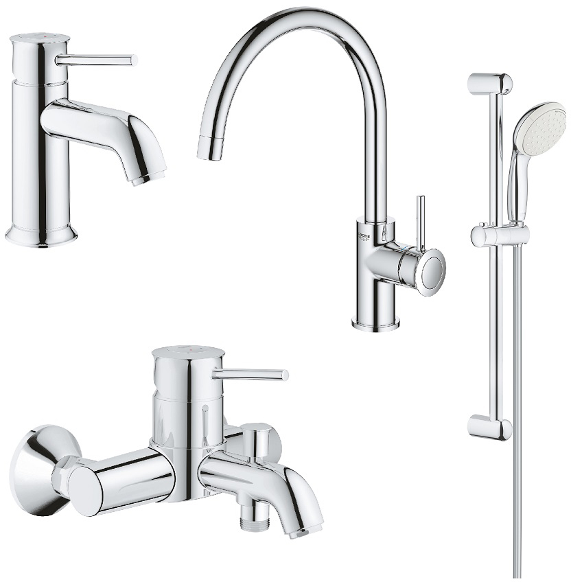 Набор смесителей GROHE BauClassic 123869K (23162000+32865000+27598001+31234001)
Набор смесителей GROHE BauClassic 123869K (23162000+32865000+27598001+31234001)