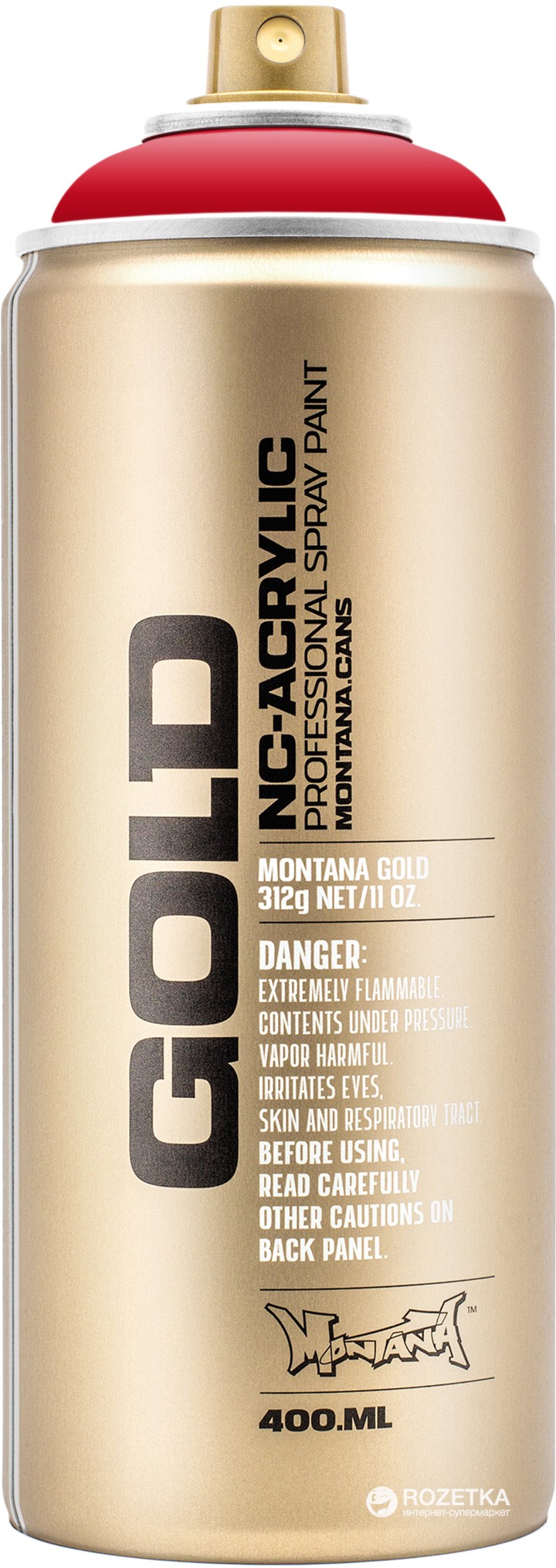 Акриловая краска-спрей Montana Gold S3000 Шокирующий красный 400 мл (Red) (4048500285646)
Акриловая краска-спрей Montana Gold S3000 Шокирующий красный 400 мл (Red) (4048500285646)