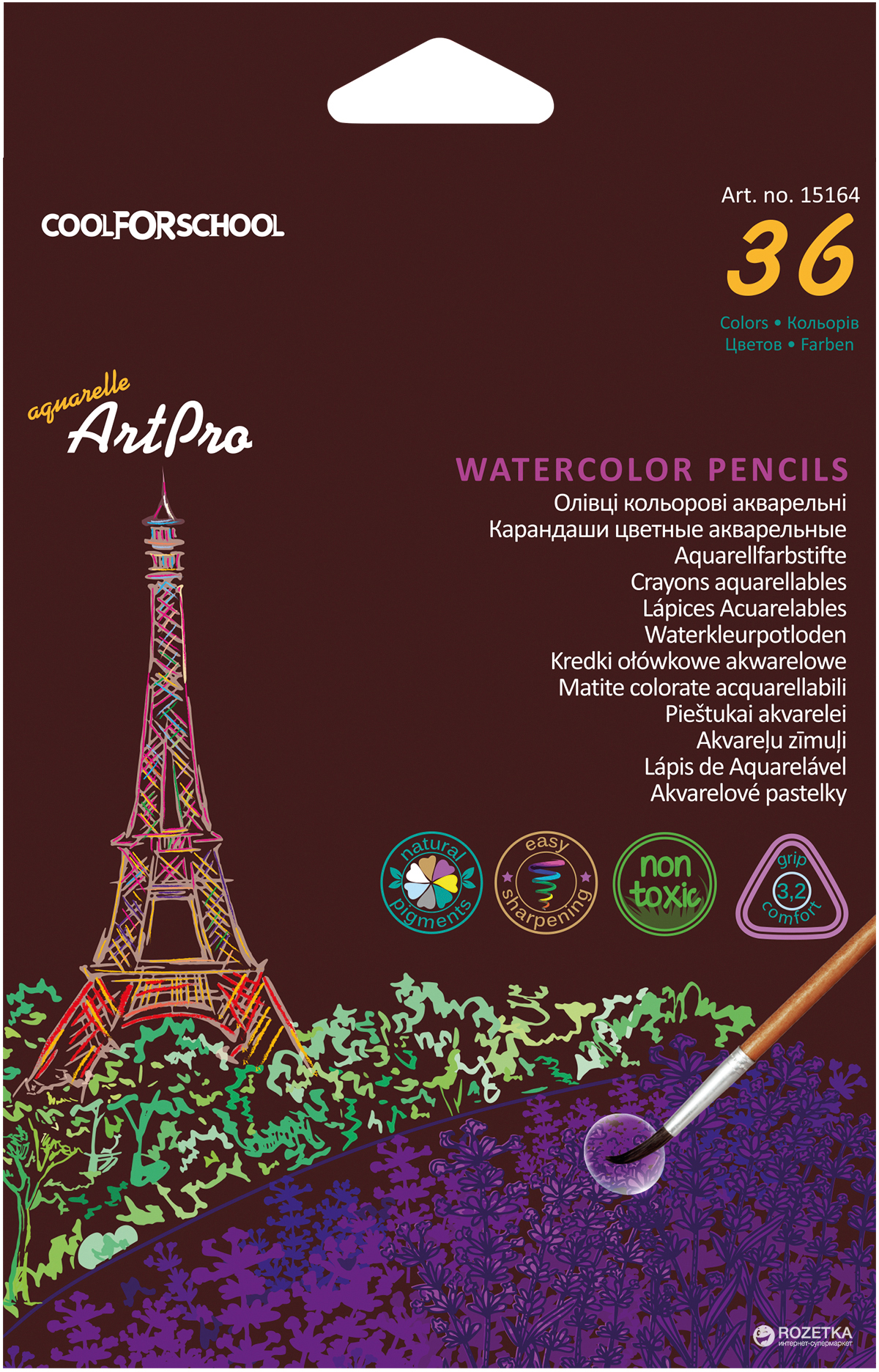 Карандаши акварельные профессиональные Cool for School Art Pro 36 цветов (CF15164)
Карандаши акварельные профессиональные Cool for School Art Pro 36 цветов (CF15164)