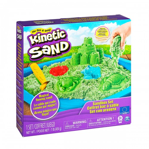 Набор песка для детского творчества - KINETIC SAND ЗАМОК ИЗ ПЕСКА (зеленый, 454 г, формочки, лоток) (71402G)
Набор песка для детского творчества - KINETIC SAND ЗАМОК ИЗ ПЕСКА (зеленый, 454 г, формочки, лоток) (71402G)