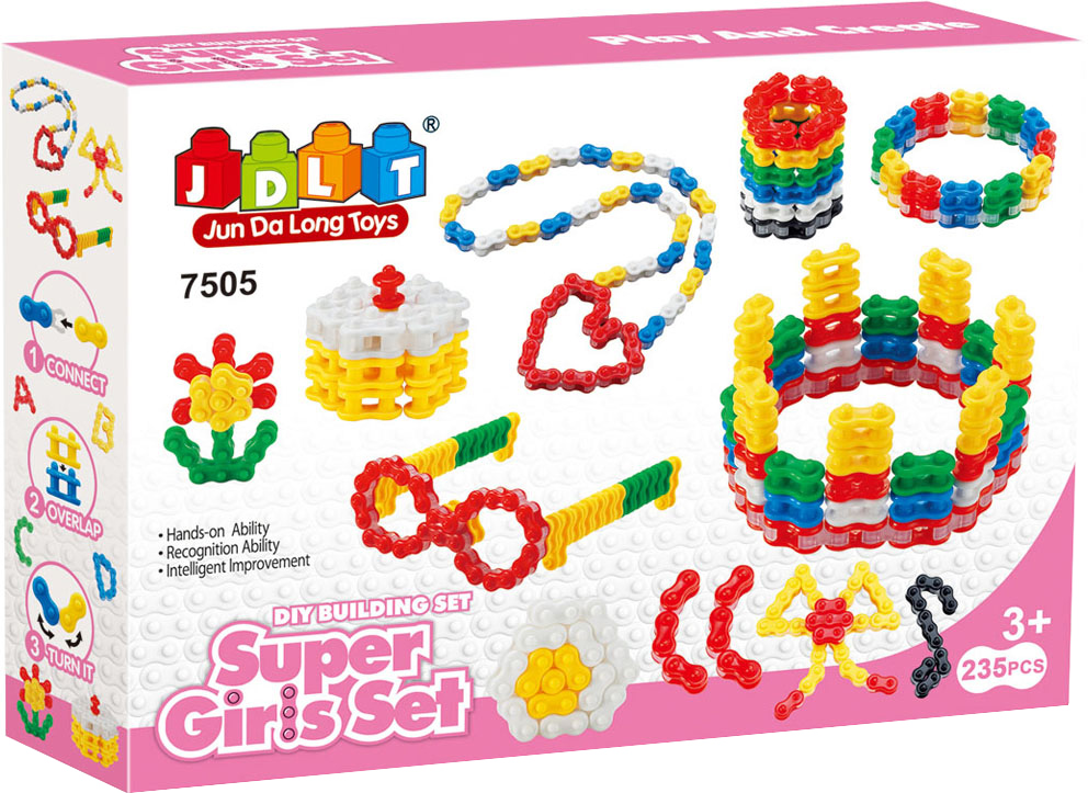 Конструктор для девочек Jun Da Long Toys Велосипедная цепь 235 элементов (7505) (6910010075056)
Конструктор для девочек Jun Da Long Toys Велосипедная цепь 235 элементов (7505) (6910010075056)