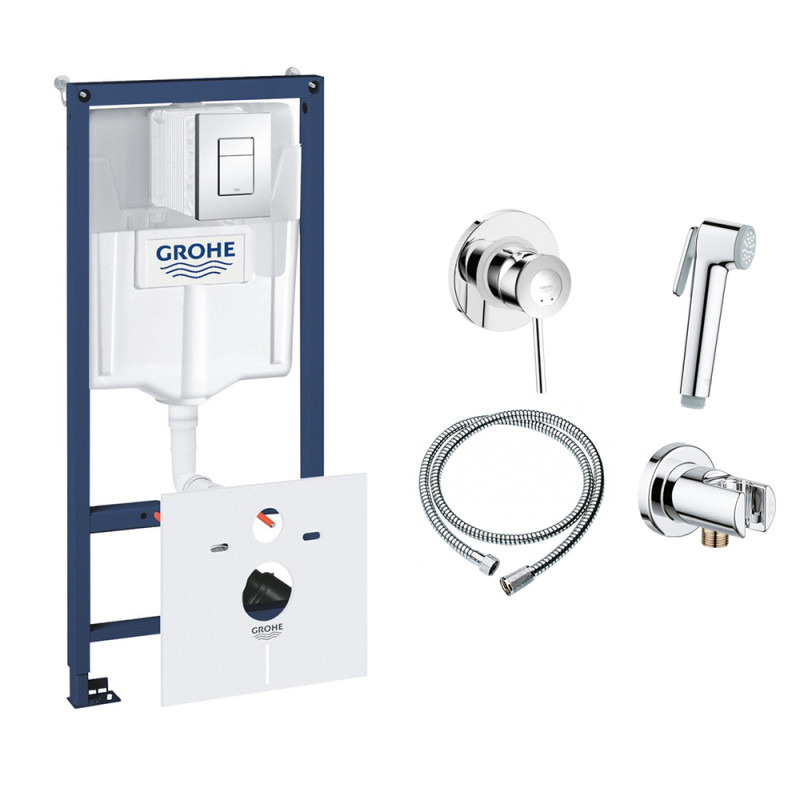 Комплект Grohe Инсталляция Rapid Sl 38827000 + Набор Для Гигиенического Душа Со Смесителем Bauclassic 111048
Комплект Grohe Инсталляция Rapid Sl 38827000 + Набор Для Гигиенического Душа Со Смесителем Bauclassic 111048