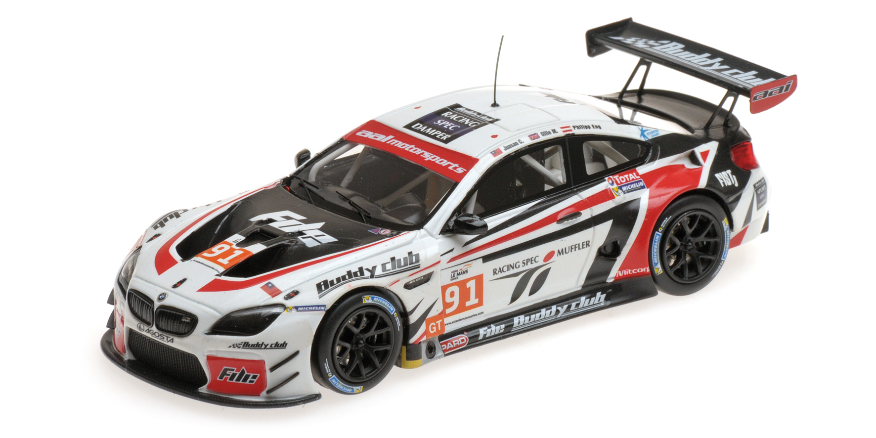 Автомодель MINICHAMPS BMW M6 GT3 AAI Racing Team #91 Chen/Millroy/Eng Asian Le Mans Series 2016 (437162691)
Автомодель MINICHAMPS BMW M6 GT3 AAI Racing Team #91 Chen/Millroy/Eng Asian Le Mans Series 2016 (437162691)