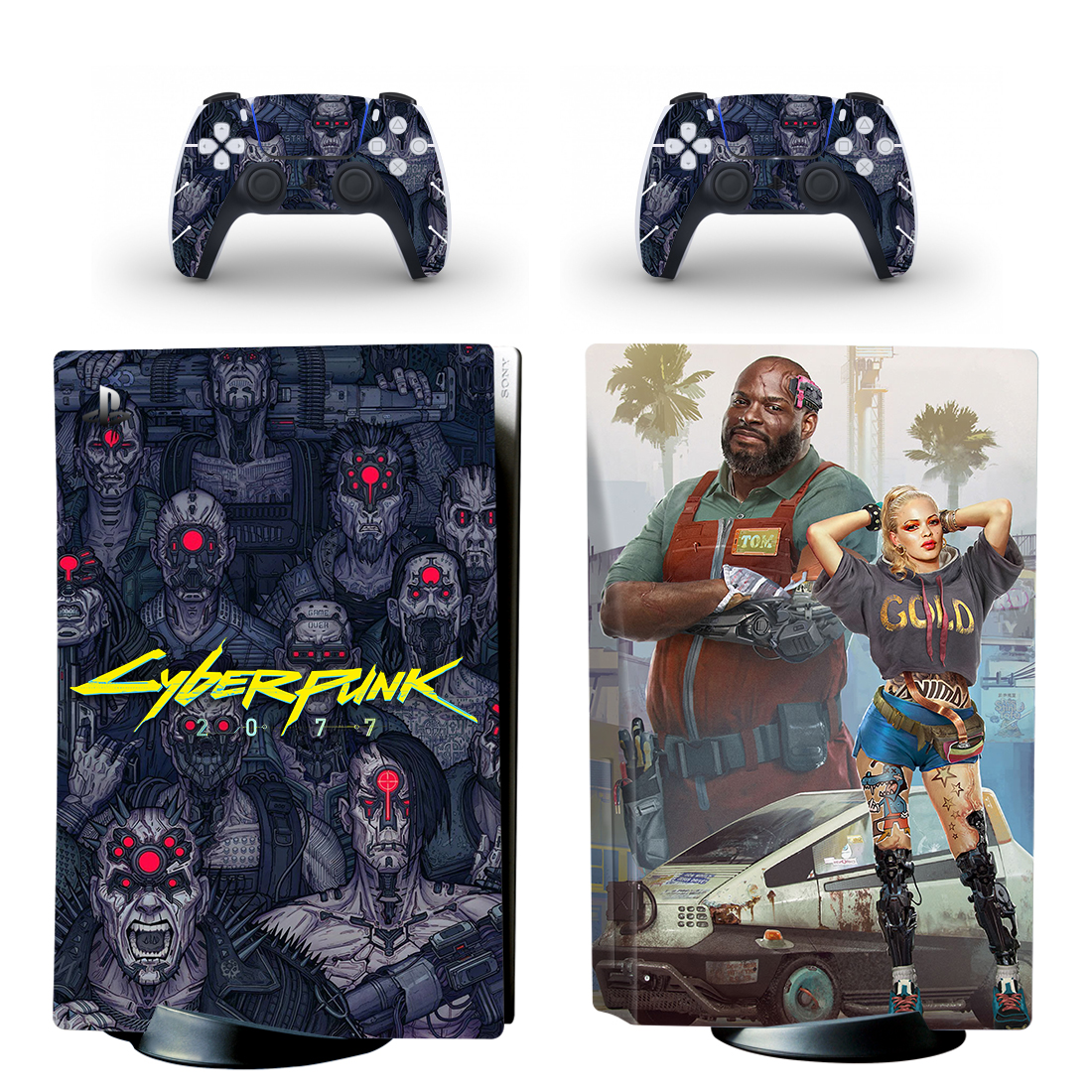 Виниловые наклейки на PS5 Disk Drive version и геймпад DualSense Cyberpunk 2077 Sony PlayStation 5 игровая консоль Skin (PV5054)
Виниловые наклейки на PS5 Disk Drive version и геймпад DualSense Cyberpunk 2077 Sony PlayStation 5 игровая консоль Skin (PV5054)